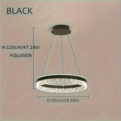 Modern Crystal LED Chandelier: Suitable for Dining, Bar, Bedroom, Living Room, Hotel, and Corridor Ceiling Lighting - Includes Installation Hardware, Semi-Embedded Mounting, Removable Clamp, and Hardwired Power Source (85V-26