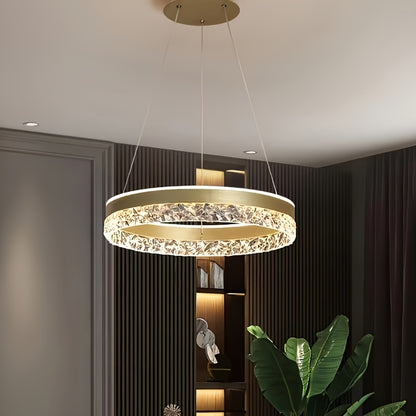 Modern Crystal LED Chandelier: Suitable for Dining, Bar, Bedroom, Living Room, Hotel, and Corridor Ceiling Lighting - Includes Installation Hardware, Semi-Embedded Mounting, Removable Clamp, and Hardwired Power Source (85V-26