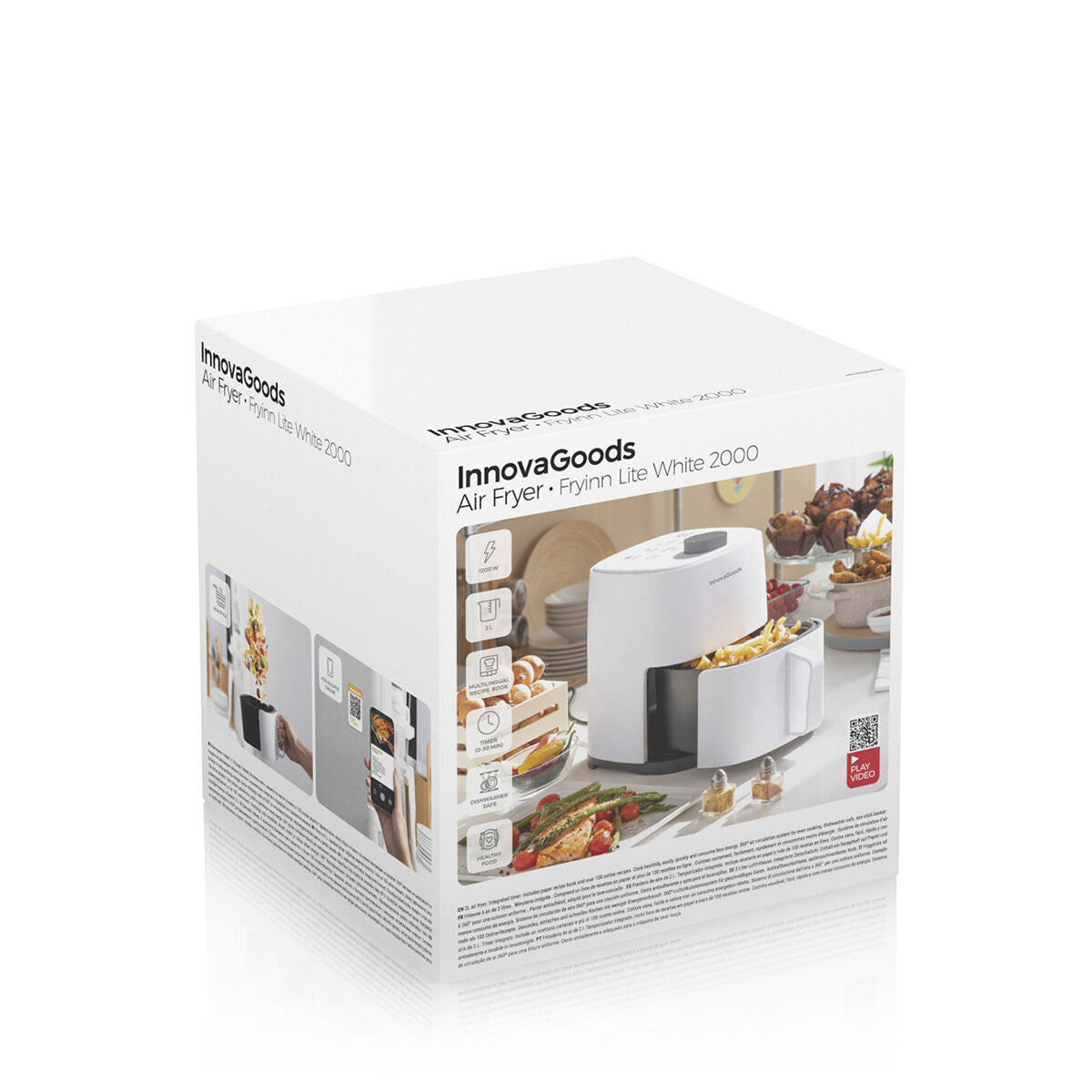 Friteuse sans Huile InnovaGoods Fryinn Lite 2000 Blanc 1200 W 2 L