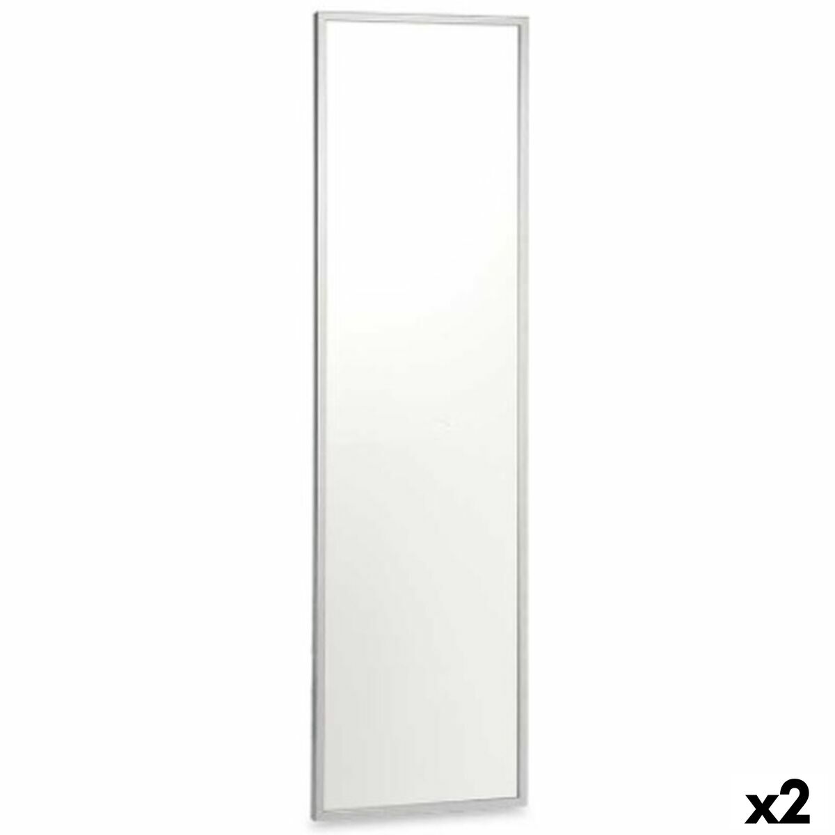 Miroir mural Argenté Bois MDF 40 x 142,5 x 3 cm (2 Unités)