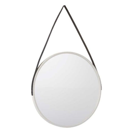 Miroir mural Blanc Noir Verre Cuir Synthétique 45 x 45 x 3 cm (4 Unités)