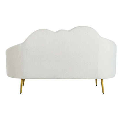 Canapé DKD Home Decor Blanc Moutarde Métal Nuages Scandi 155 x 75 x 92 cm