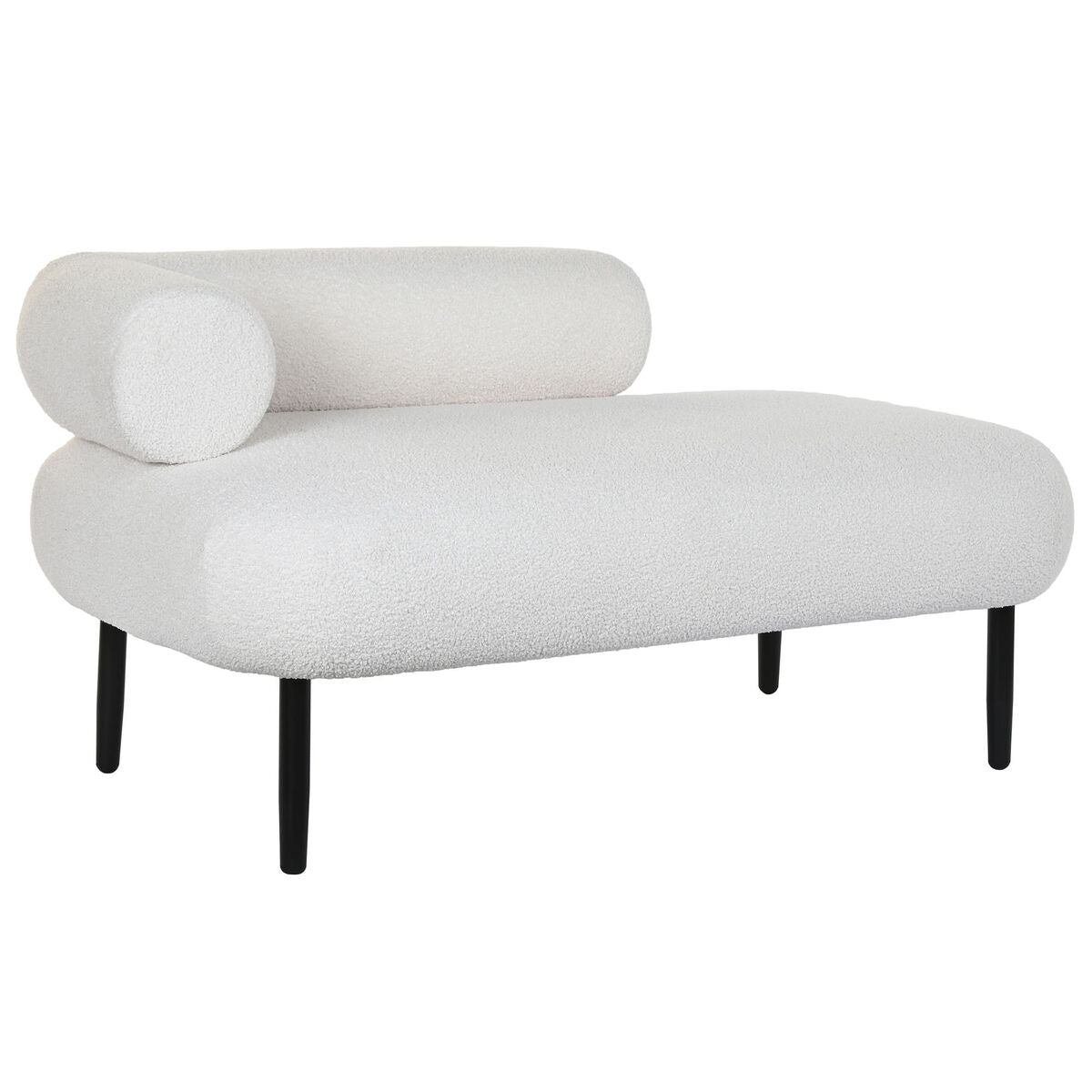 Canapé DKD Home Decor Blanc Noir Métal Scandi 127,5 x 73,5 x 64 cm