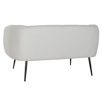 Canapé DKD Home Decor Noir Greige Mousse Bois Métal Velours Scandi 129 x 75 x 73 cm