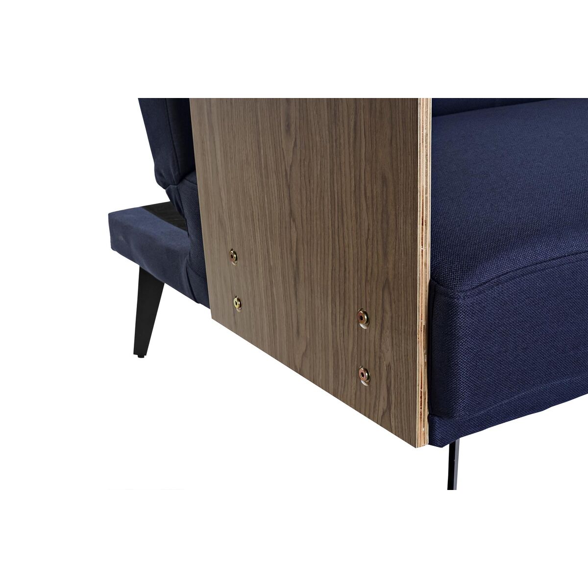 Canapé Convertible DKD Home Decor Bleu Marron Noir Métal Moderne Urbaine 203 x 87 x 81 cm