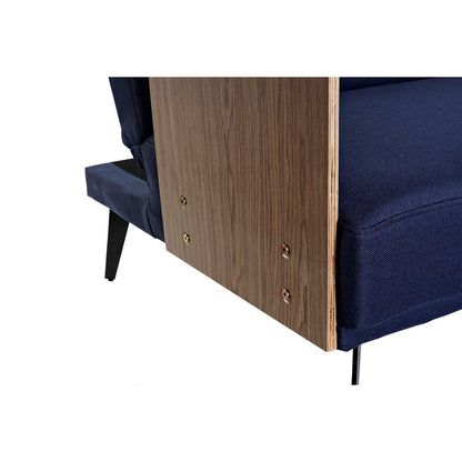 Canapé Convertible DKD Home Decor Bleu Marron Noir Métal Moderne Urbaine 203 x 87 x 81 cm