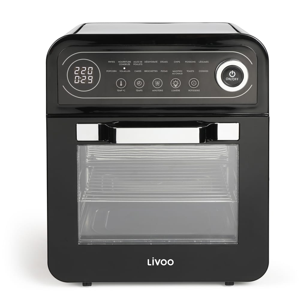 Livoo Friteuse à air 12 L 1600 W Noir