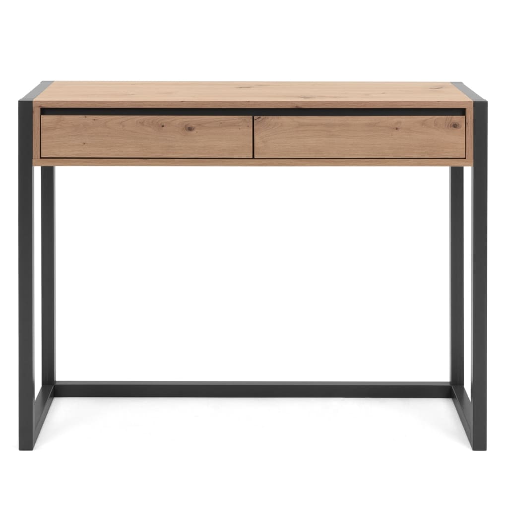 Finori Table console Denver 44 Chêne artisanal et gris anthracite