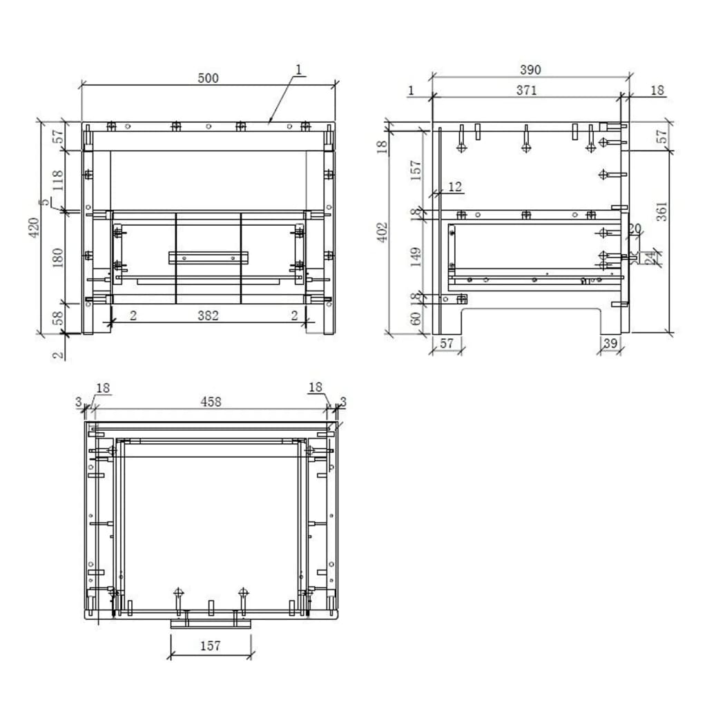 Vipack Table de chevet avec tiroir Erik Bois Blanc