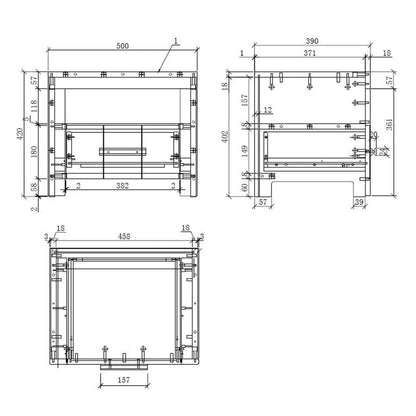 Vipack Table de chevet avec tiroir Erik Bois Blanc