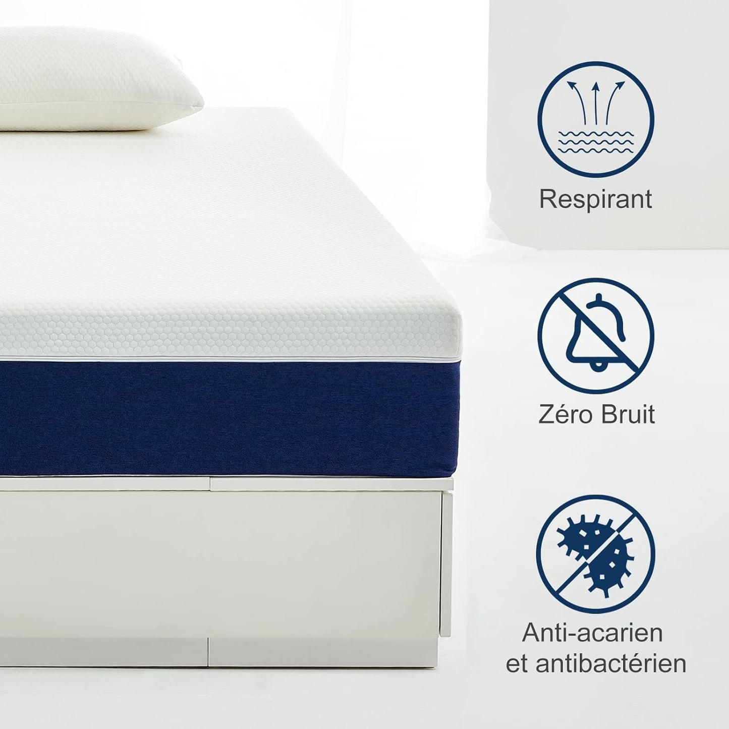 Matelas  25 cm DE HAUTEUR  en  différentes  tailles