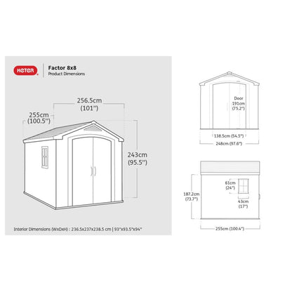 Abri de jardin Factor 66 beige