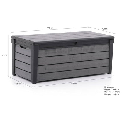 Keter Boîte de rangement de jardin Brushwood 455 L Anthracite