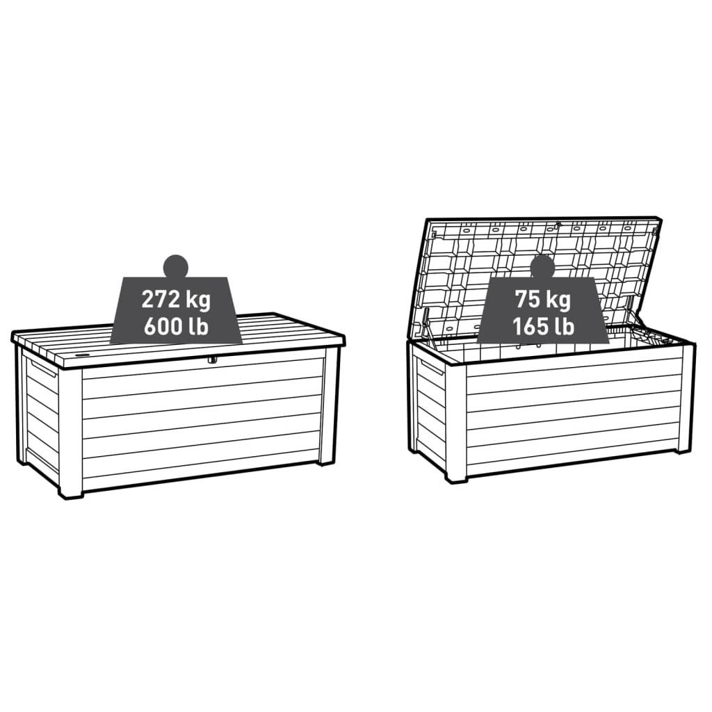 Keter Boîte de rangement pour l'extérieur Northwood 630 L graphite