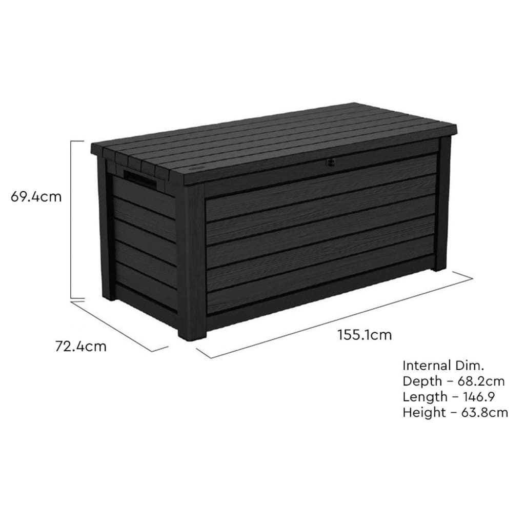 Keter Boîte de rangement pour l'extérieur Northwood 630 L graphite