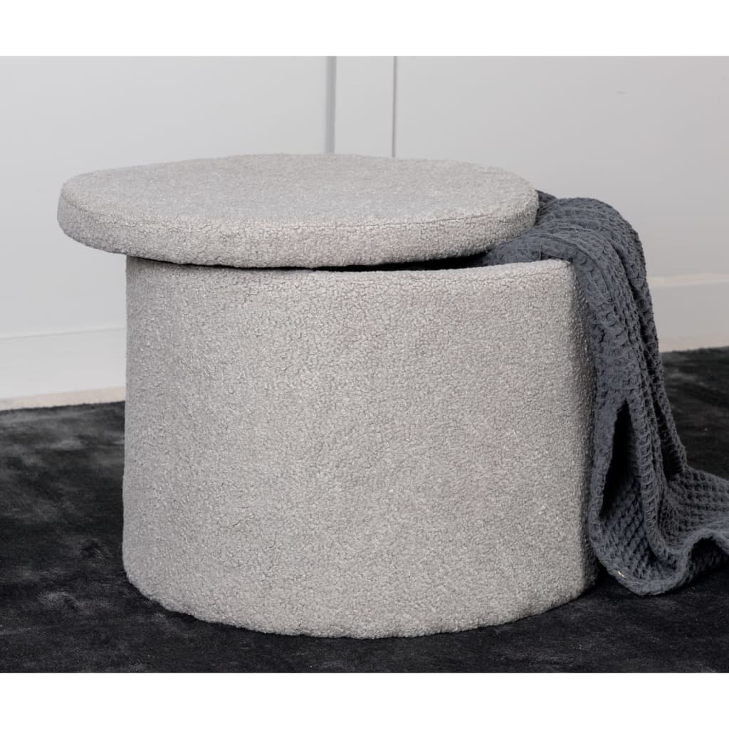 Venture Home Pouf Dunken 51x51x43 cm Teddy Grège