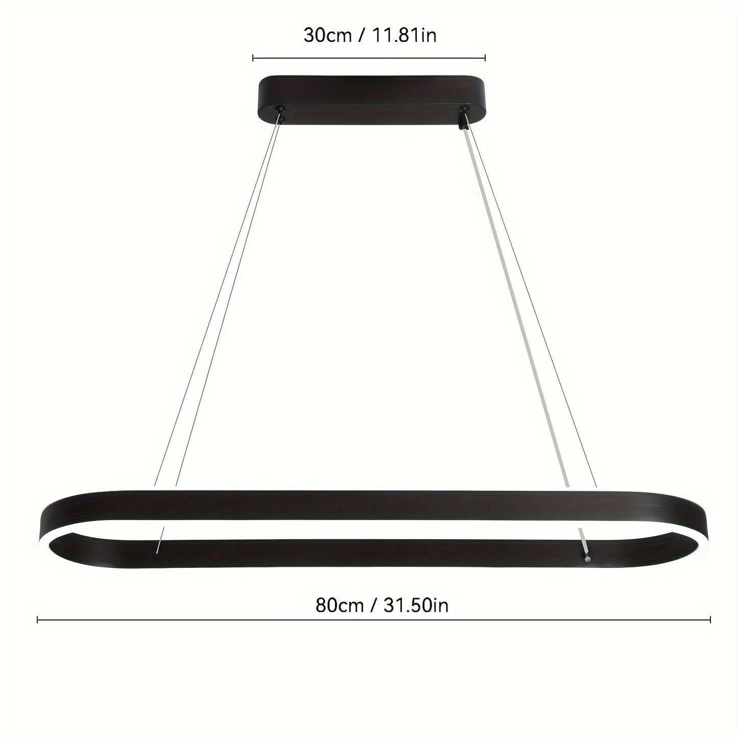 LYOOWNG Modern Oval LED Pendant Light, Metal Ceiling Mount, Adjustable Height, No Flicker, for Dining Room, Kitchen, Office, Bar, Cafe, Commercial Lighting, 110V/220V, perfect for Christmas gifts, holiday office, bedroom, hot