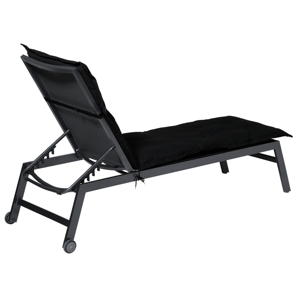 Madison Coussin de chaise longue Panama 200x60 cm Noir