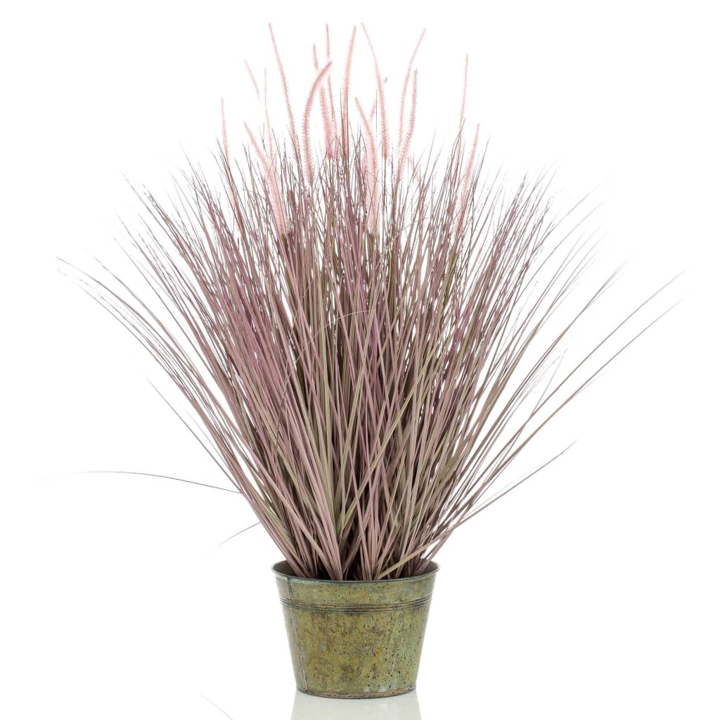 Emerald Herbe Pennisetum artificielle 99 cm en pot en zinc