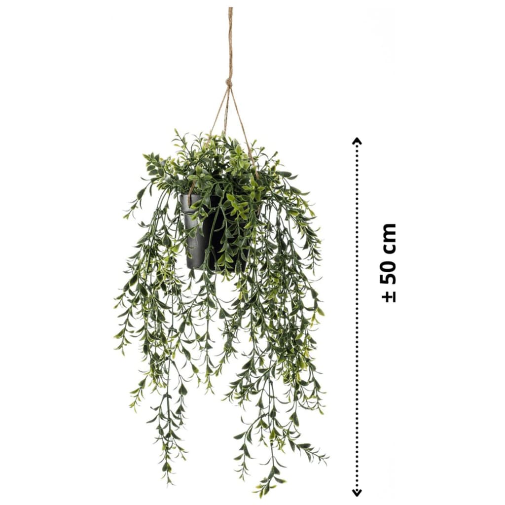 Buis artificiel suspendu en pot 50 cm