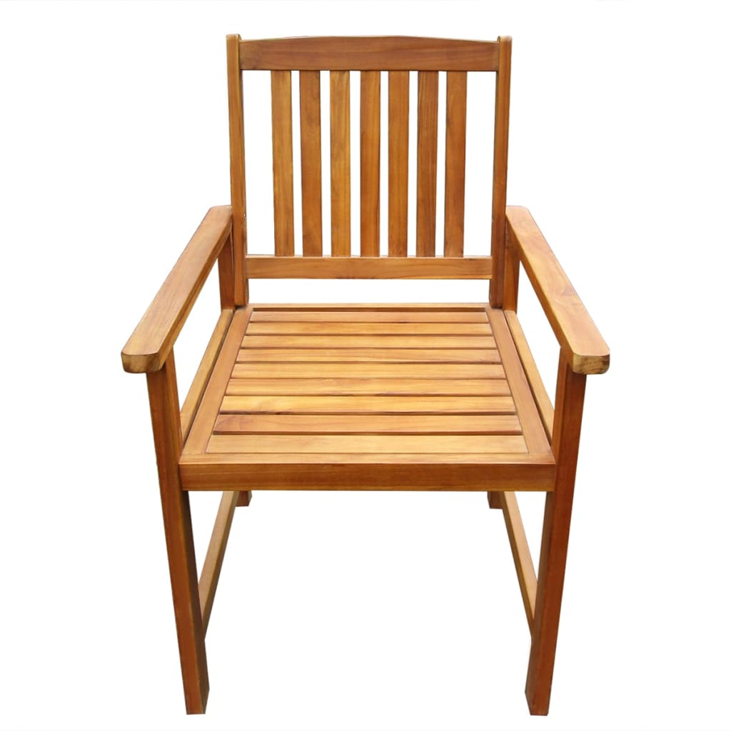 Chaises de jardin lot de 2 Bois d'acacia massif Marron