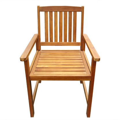 Chaises de jardin lot de 2 Bois d'acacia massif Marron