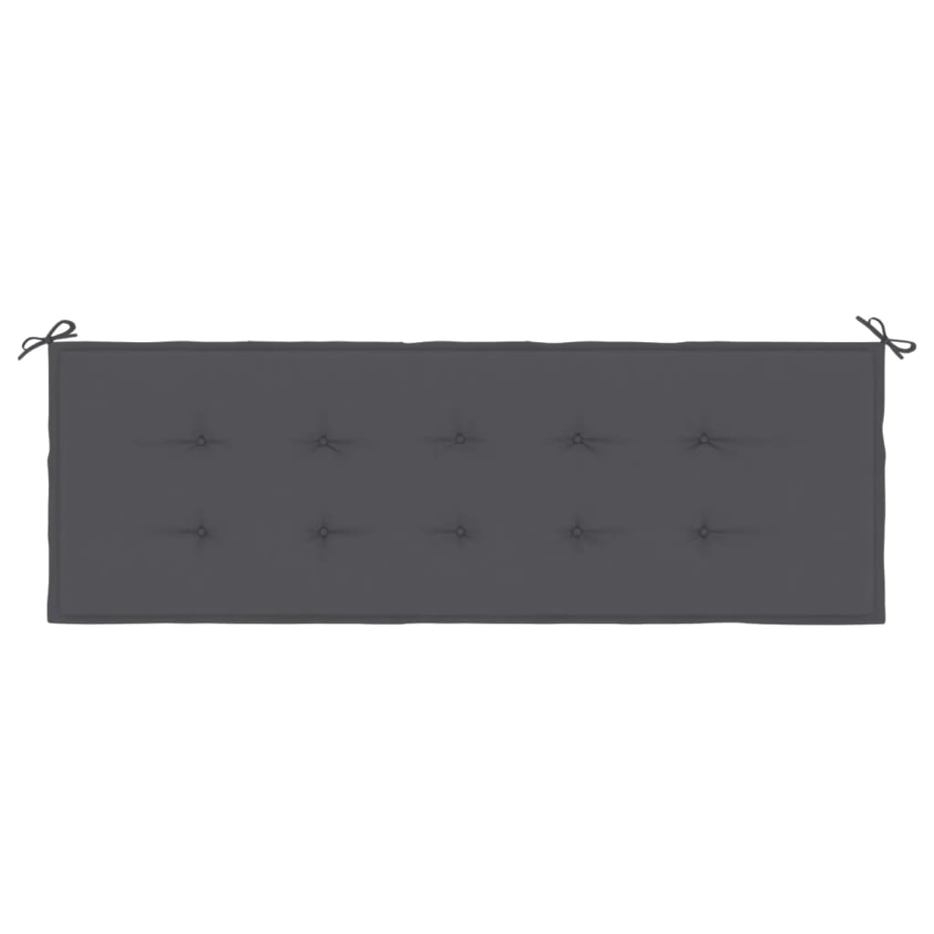 Coussin de banc de jardin anthracite 150x50x3 cm tissu oxford