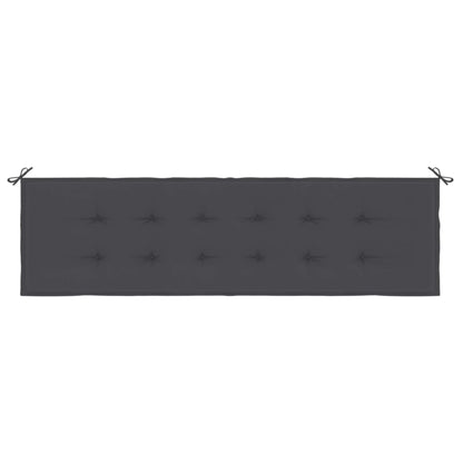 Coussin de banc de jardin anthracite 180x50x3 cm tissu oxford