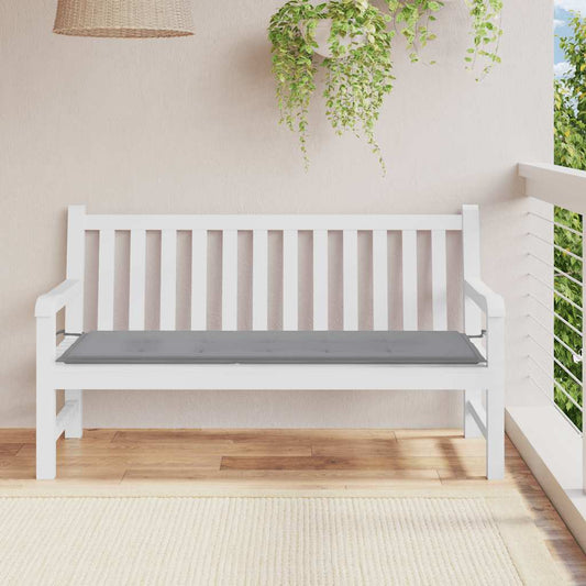 Coussin de banc de jardin gris 150x50x3 cm tissu oxford