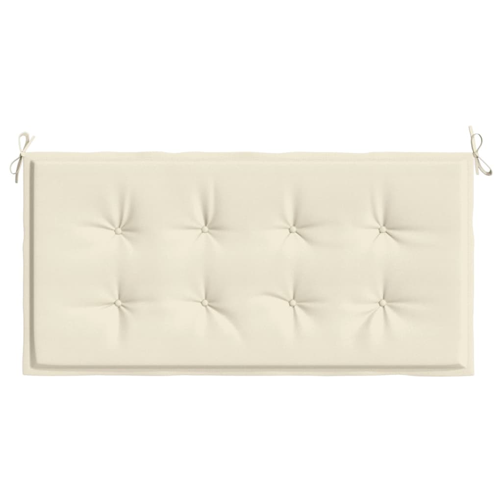 Coussin de banc de jardin crème 120x50x3 cm tissu oxford