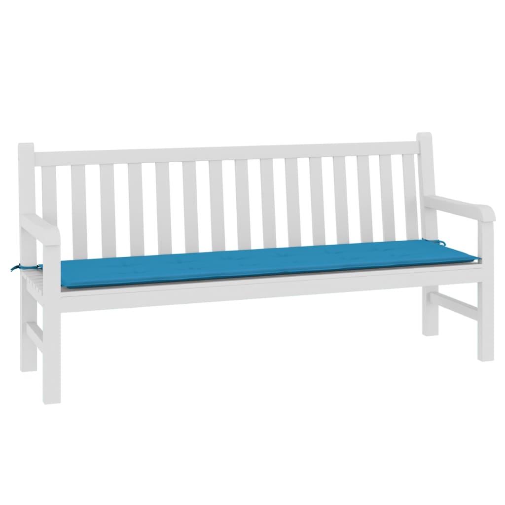 Coussin de banc de jardin bleu 180x50x3 cm tissu oxford