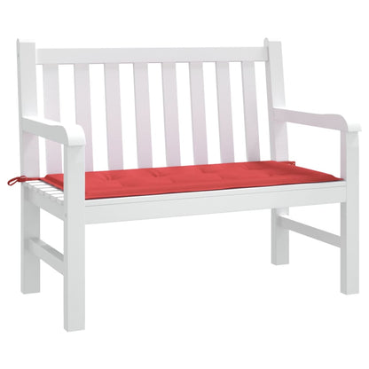 Coussin de banc de jardin rouge 120x50x3 cm tissu oxford