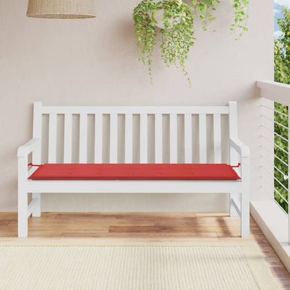 Coussin de banc de jardin rouge 150x50x3 cm tissu oxford