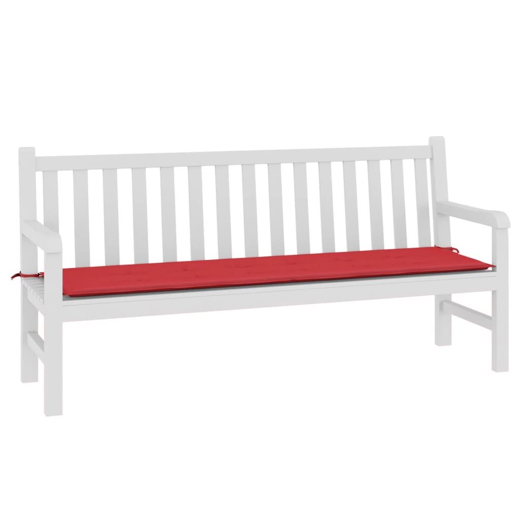 Coussin de banc de jardin rouge 180x50x3 cm tissu oxford