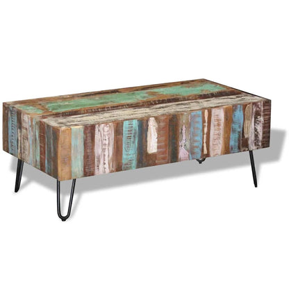 Table basse Bois massif de récupération 100x50x38 cm