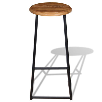 Tabourets de bar lot de 2 bois de teck massif