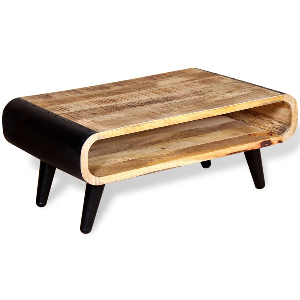 Table basse Bois de manguier brut 90x55x39 cm