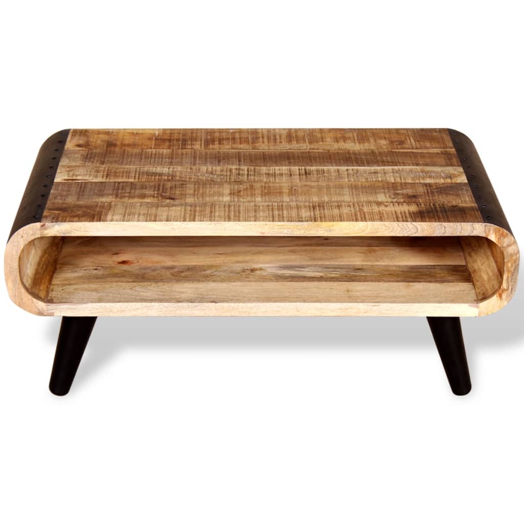 Table basse Bois de manguier brut 90x55x39 cm