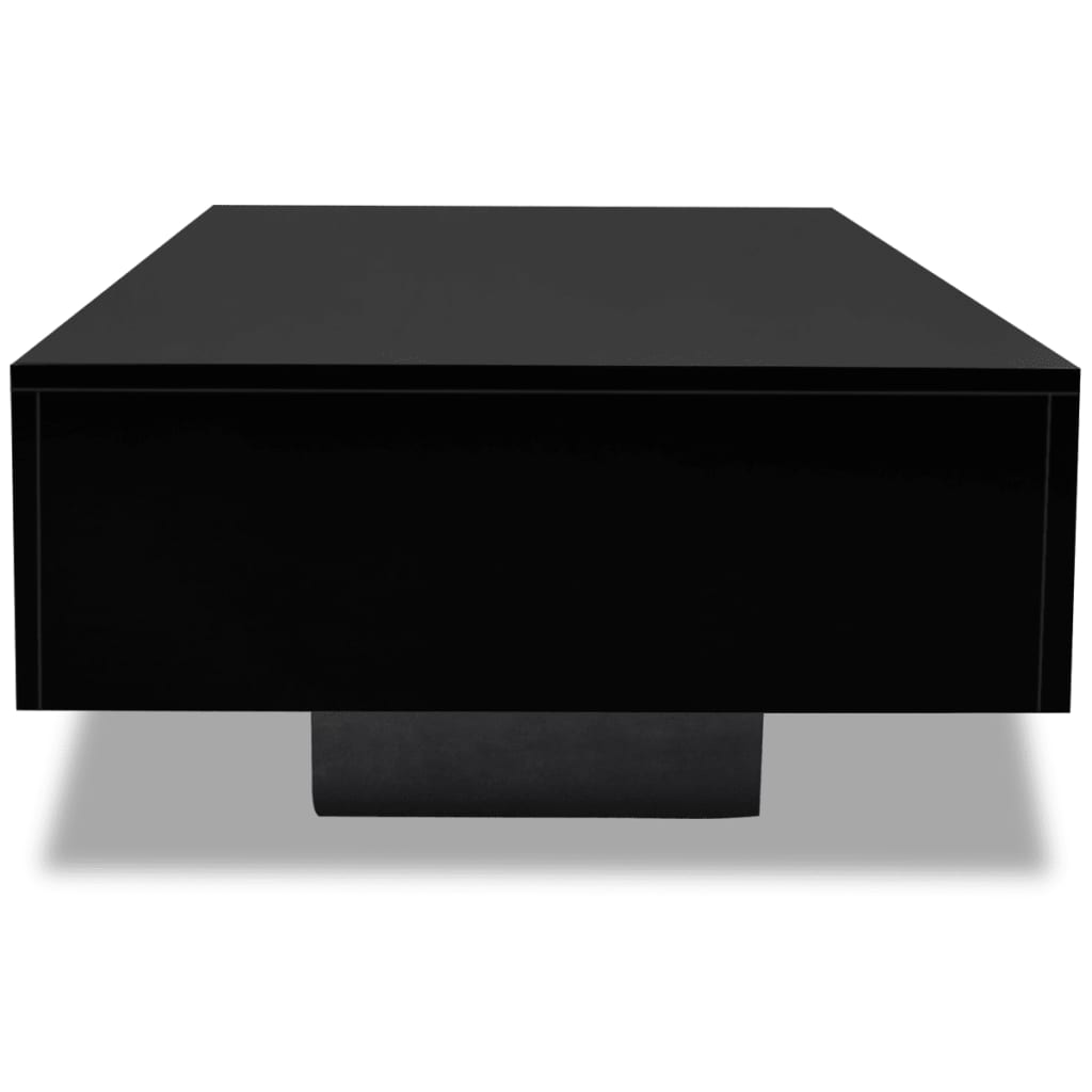 Table basse noir brillant