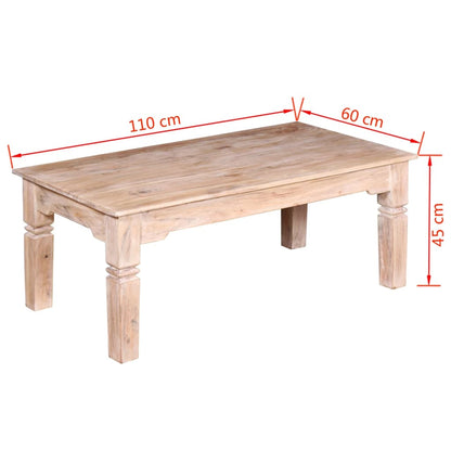 Table basse Bois d'acacia 110x60x45 cm