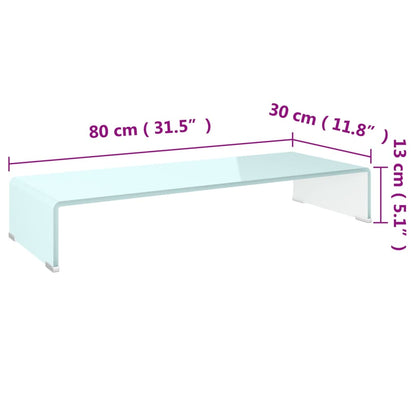 Meuble TV/Support pour moniteur 80x30x13 cm verre vert