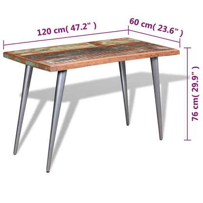 Table à manger Bois de récupération 120x60x76 cm