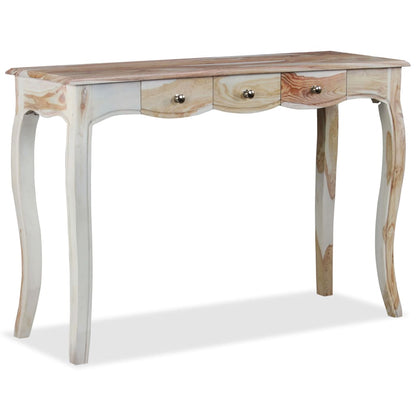 Table console et 3 tiroirs Bois massif 110x40x76 cm