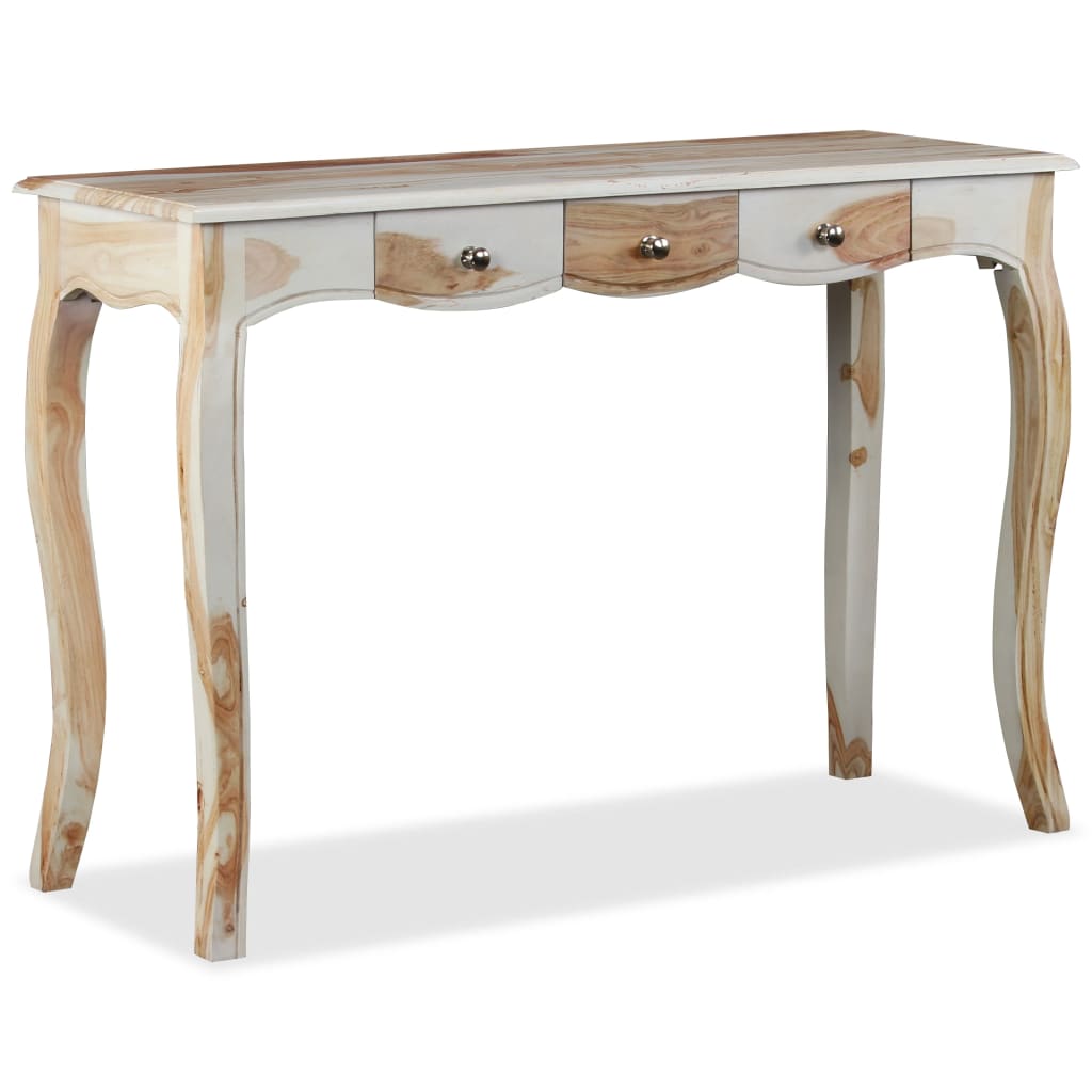 Table console et 3 tiroirs Bois massif 110x40x76 cm