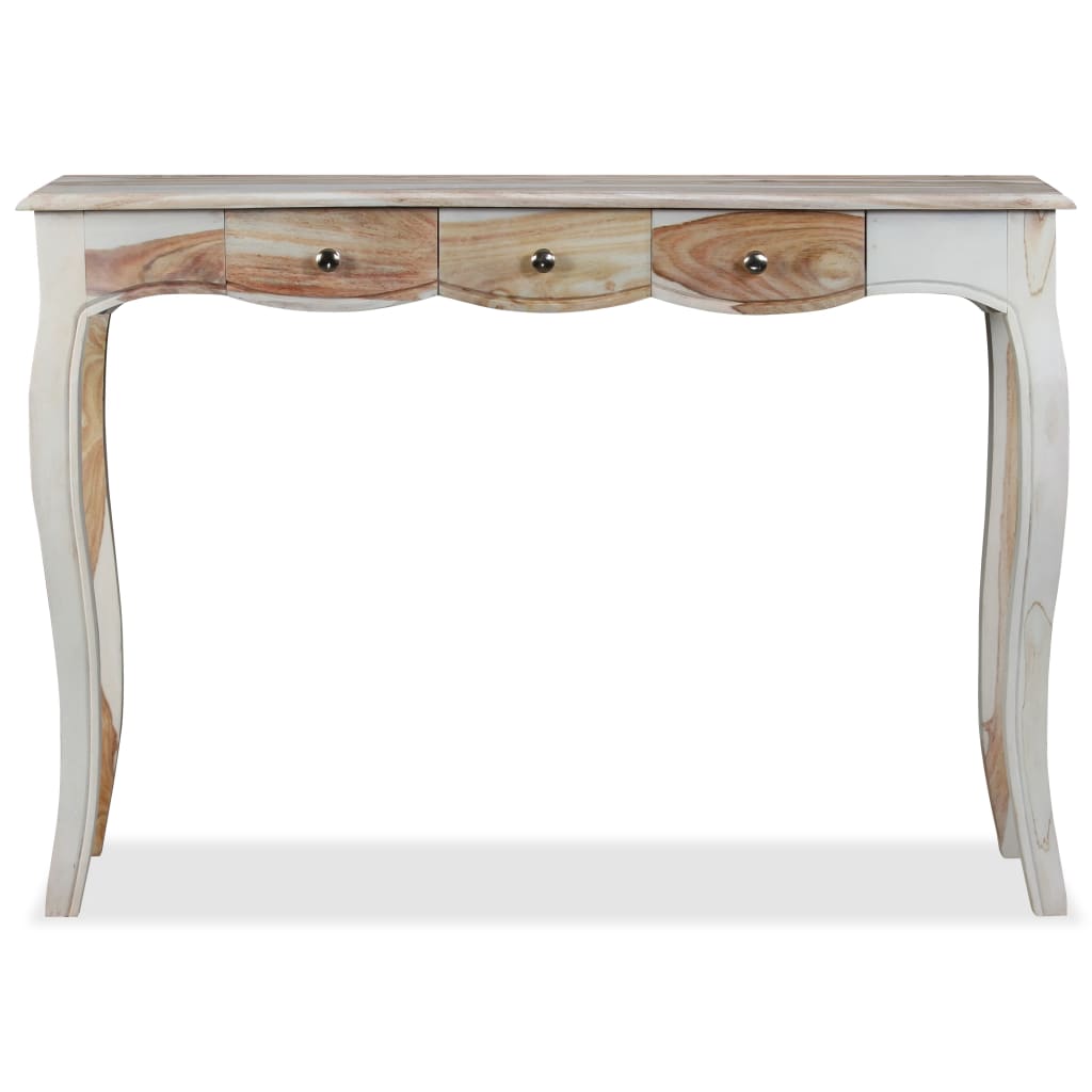 Table console et 3 tiroirs Bois massif 110x40x76 cm