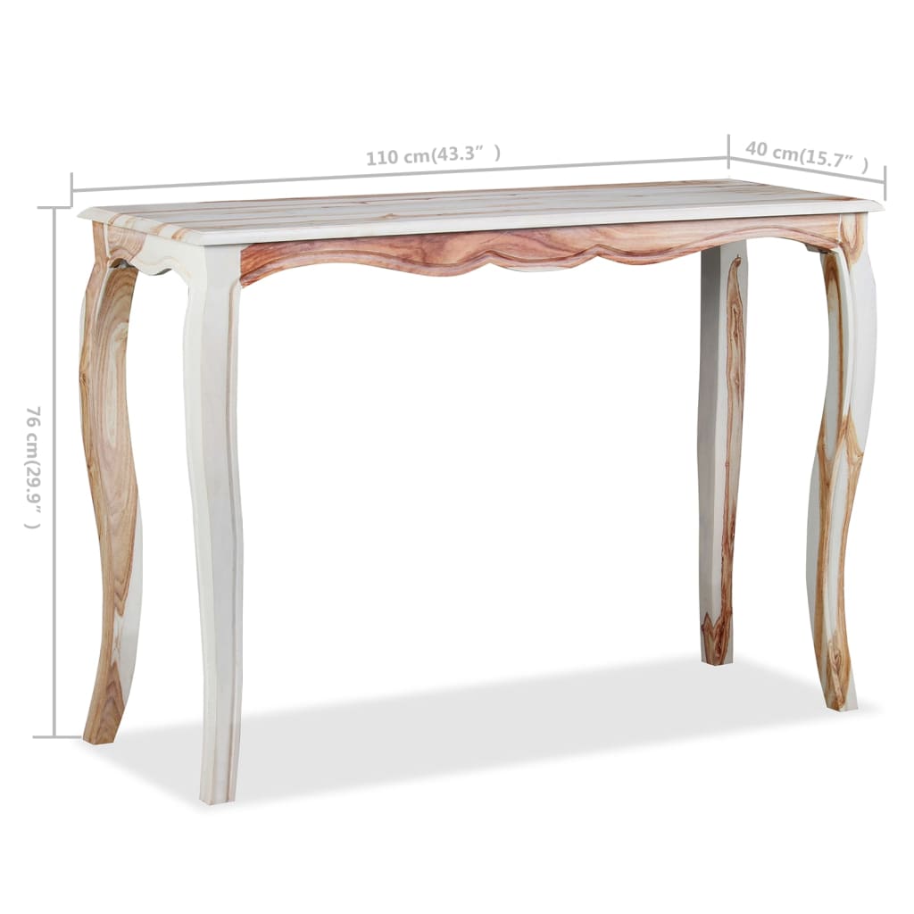 Table console Bois massif 110x40x76 cm