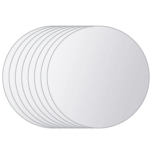 Carreau de miroir 8 pcs Rond Verre