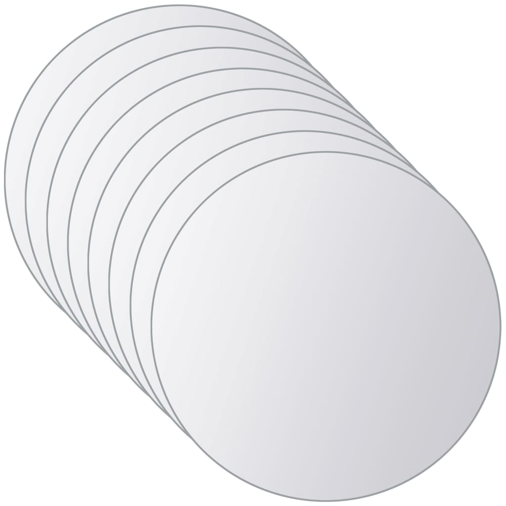 Carreau de miroir 8 pcs Rond Verre