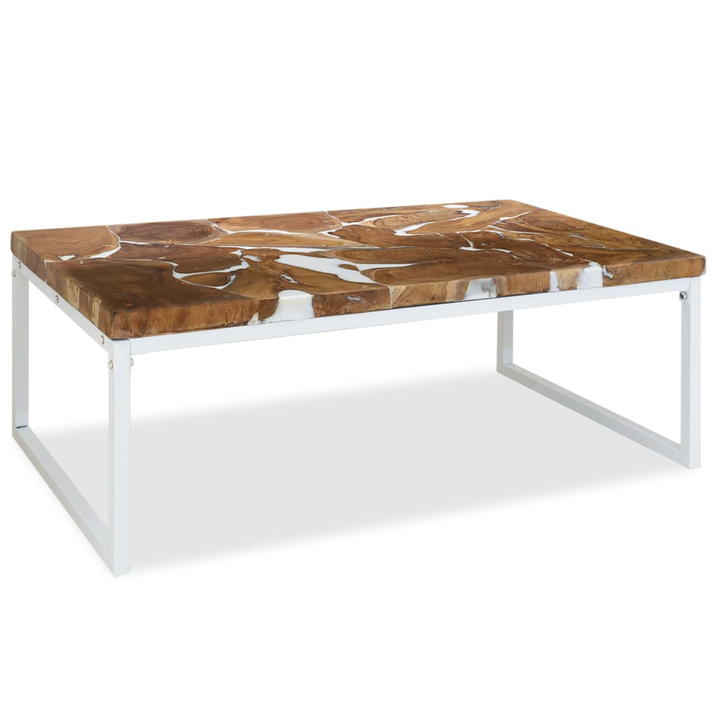 Table basse Teck Résine 110x60x40 cm