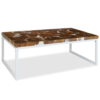 Table basse Teck Résine 110x60x40 cm